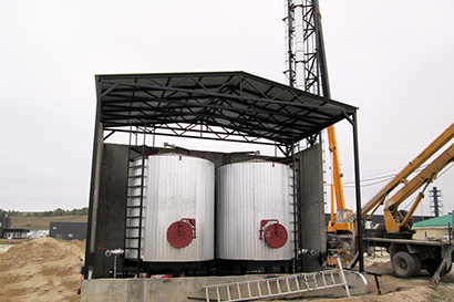 Монтаж наземного склада хранения дизельного топлива для котельной